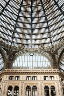 Photographer Scott Allen Wilson captures from a low angle, a section of the glass ceiling of Galleria Umberto I located in Naples, Italy.