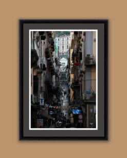Framed picture of Via Pasquale Scura located in the historic cask of Naples, Italy taken by Photographer Scott Allen Wilson