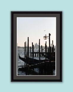 Amazing framed print of a mysterious Venetian dock taken in Venice, Italy by Photographer Scott Allen Wilson