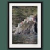 Black framed artistic print of Manarola in Cinque Terre, Italy, city over the sea. By Photographer Scott Allen Wilson.