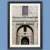 Black framed print of the entrance of Palazzo Pilotta in Parma. Captured by Photographer Scott Allen Wilson