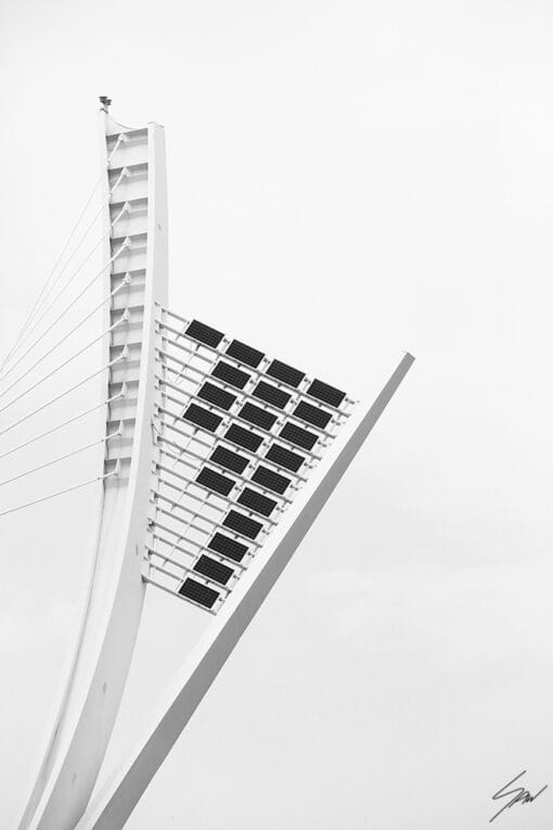 A shot of a detail of the Ponte Ennio Flaiano in Pescara, Italy. By Photographer Scott Allen Wilson.