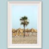 A white framed print of a beach in Pescara, Italy. By Photographer Scott Allen Wilson.