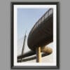 A black framed print of Ponte del Mare in Pescara, Italy. By Photographer Scott Allen Wilson.