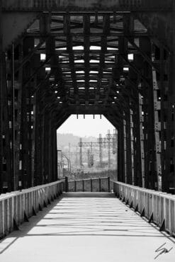 An iron bridge in Pescara, Italy. By Photographer Scott Allen Wilson.