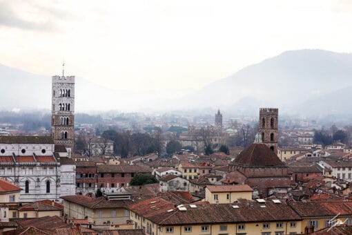 An overview of the city of Lucca, Italy. By Photographer Scott Allen Wilson.