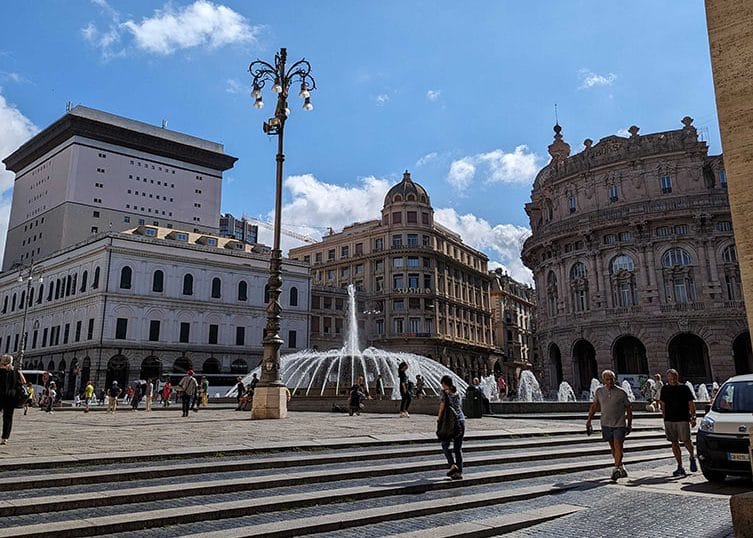 Piazza Raffaele de Ferrari in Genova, Italy