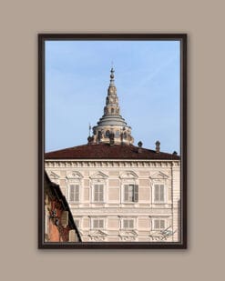 An ebony framed print of the Royal Palace in Torino, Italy. By Photographer Scott Allen Wilson.