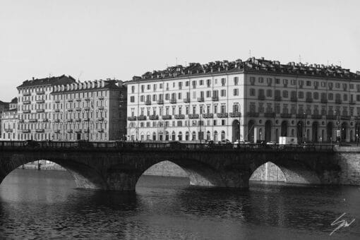 A bridge in Torino, Italy. By Photographer Scott Allen Wilson.