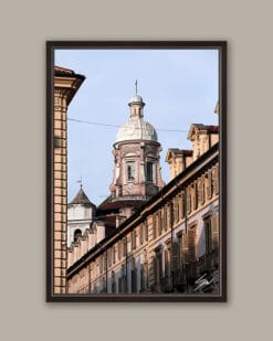 An ebony framed print of architecture in Torino, Italy. By Photographer Scott Allen Wilson.