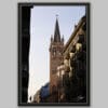 A black framed print of a tower in Turin, Italy. By Photographer Scott Allen Wilson.