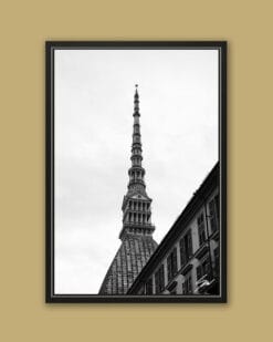 A b&w framed print of the dome of the Mole Antonelliana in Torino, Italy. By Photographer Scott Allen Wilson.