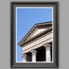 A black framed print of Gran Madre di Dio Church's façade in the city of Torino, Italy. By Photographer Scott Allen Wilson.