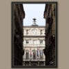 A black framed print of the town hall of Torino, Italy. By Photographer Scott Allen Wilson.