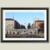 A black framed print of the banks of the river Po in Torino, Italy. By Photographer Scott Allen Wilson.