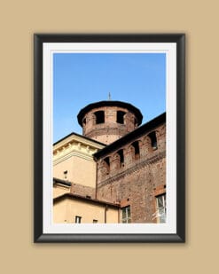 A black framed print of Palazzo Madama in Torino, Italy. By Photographer Scott Allen Wilson.