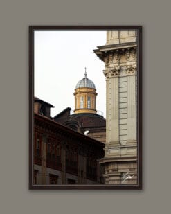 An ebony framed print of a church dome in Torino, Italy. By Photographer Scott Allen Wilson.