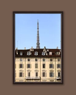 An ebony framed print of a cinematic view of Torino, Italy. By Photographer Scott Allen Wilson.