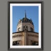 A black framed print of the Church of the Sacred Heart of Mary in Torino, Italy. By Photographer Scott Allen WIlson.