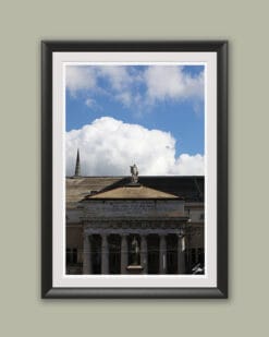 Wooden framed artistic print of a gorgeous architecture in Genova, Italy, showcasing the Teatro Carlo Felice. Photo captured by Travel Photographer Scott Allen Wilson.