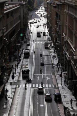 In this luminous shot Travel Photographer Scott Allen Wilson shows the silhouettes of people and vehicles gently bringing life to the city.