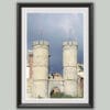 Wooden framed artistic print of a stunning historic construction in Genova, Italy, showcasing the ancient doors of the city. Photo captured by Travel Photographer Scott Allen Wilson.